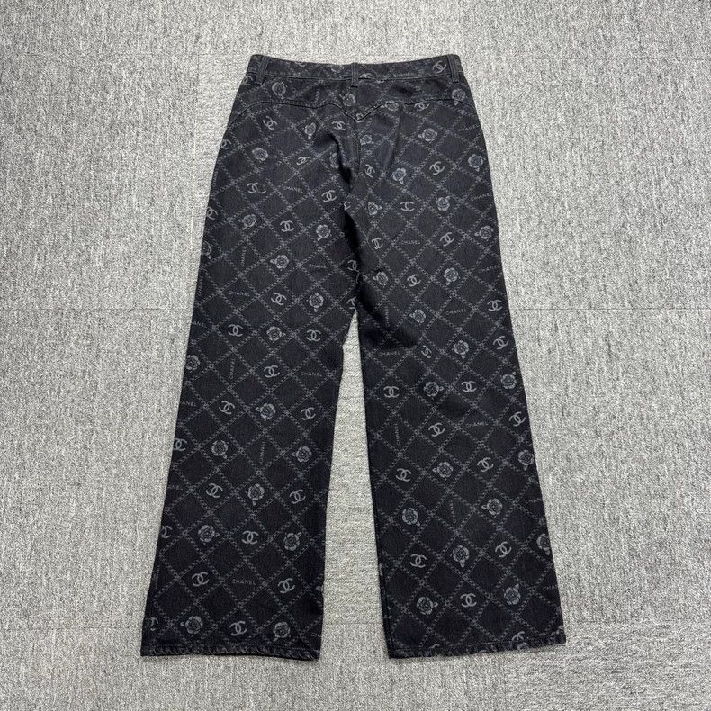 Chanel Chanel Camellia Pattern Denim Pants Size 42-dmc Size US 31 - 5 Thumbnail
