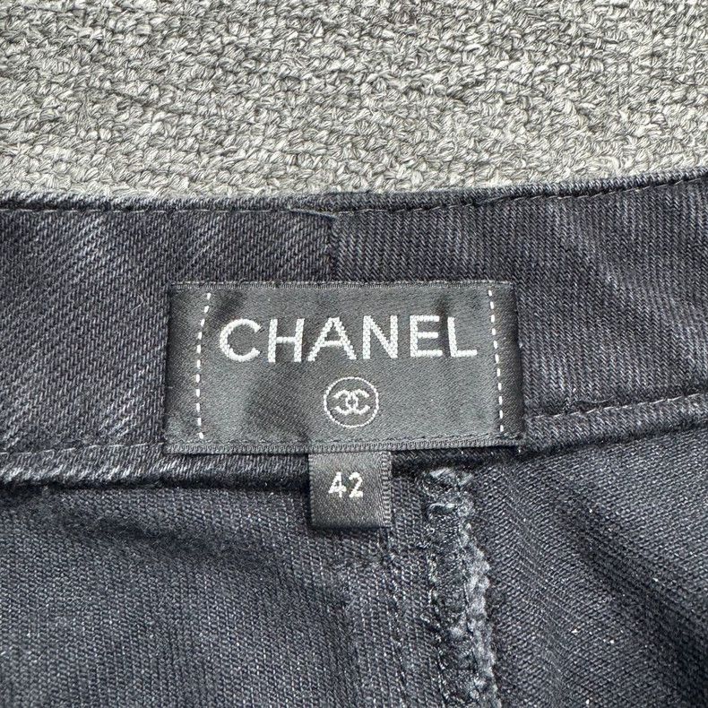 Chanel Chanel Camellia Pattern Denim Pants Size 42-dmc Size US 31 - 2 Thumbnail