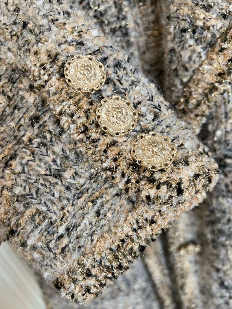Chanel CHANEL Gold Knit Outerwear Jacket 2020-dmc Size US M / EU 48-50 / 2 - 3 Thumbnail