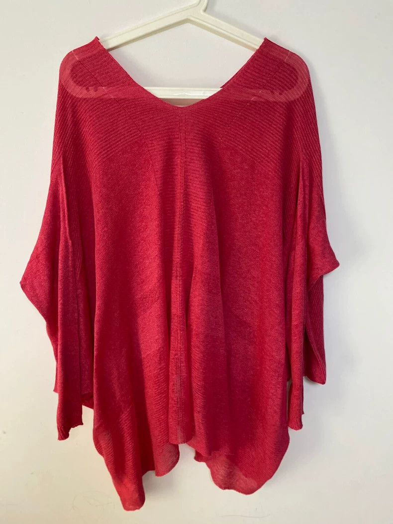 Issey Miyake Issey Miyake Knitted Top in Deep Pink Size M / US 6-8 / IT 42-44 - 2 Thumbnail