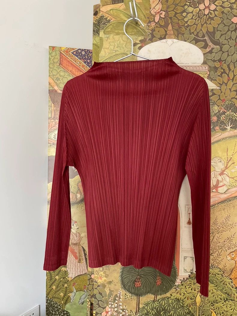 Issey Miyake PleatsPlease Rust Red High Neck Top Size US S / EU 44-46 / 1 - 3 Thumbnail