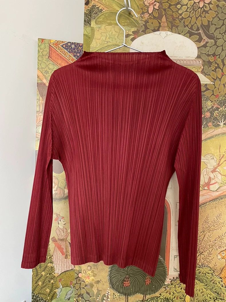 Issey Miyake PleatsPlease Rust Red High Neck Top Size US S / EU 44-46 / 1 - 4 Thumbnail