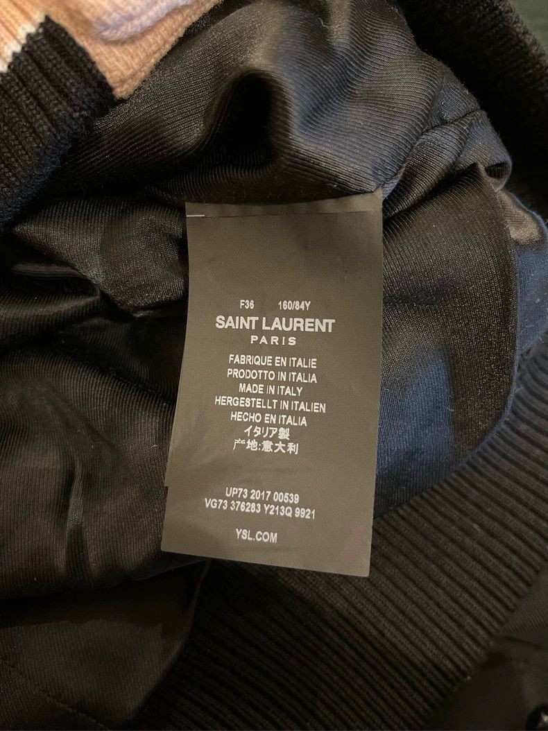 Saint Laurent Paris Saint Laurent Pink Baseball Jacket with Black Details Size US S / EU 44-46 / 1 - 4 Thumbnail