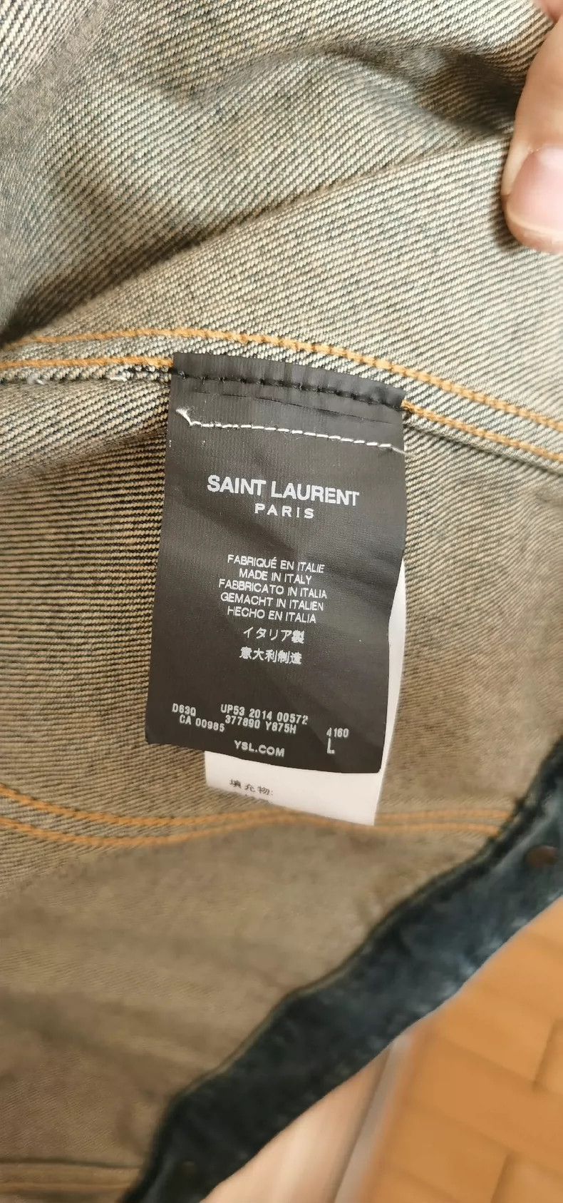 Saint Laurent Paris Saint Laurent Denim Jacket Type 3 Design Size US L / EU 52-54 / 3 - 4 Thumbnail