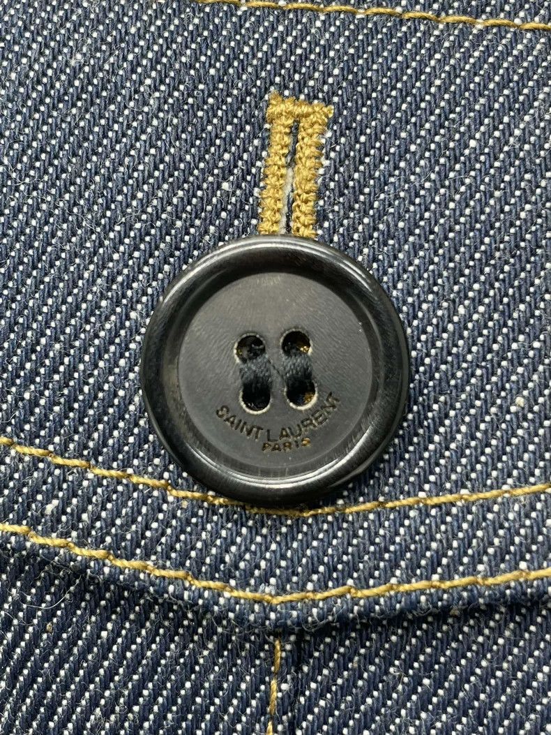 Saint Laurent Paris Short Denim Jacket with Pockets Size US XS / EU 42 / 0 - 4 Thumbnail