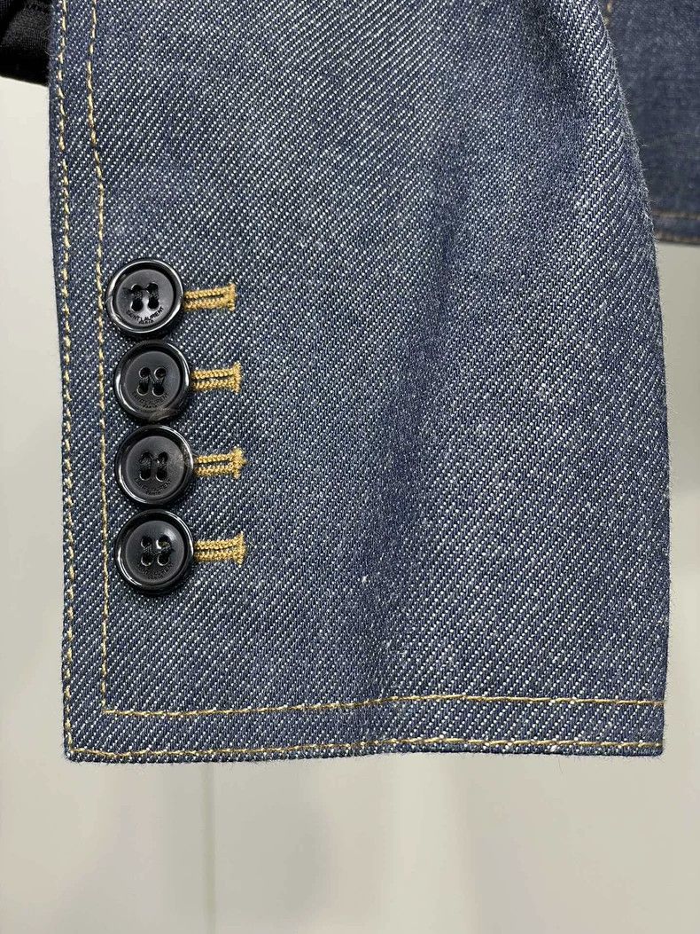 Saint Laurent Paris Short Denim Jacket with Pockets Size US XS / EU 42 / 0 - 3 Thumbnail