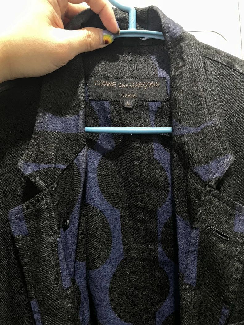 Comme des Garcons Comme des Garçons Black Blazer with Blue Details Size US M / EU 48-50 / 2 - 4 Thumbnail