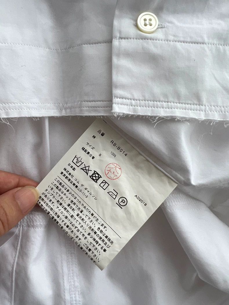 Comme des Garcons White Long Sleeve Layered Tail Shirt Size US S / EU 44-46 / 1 - 5 Thumbnail