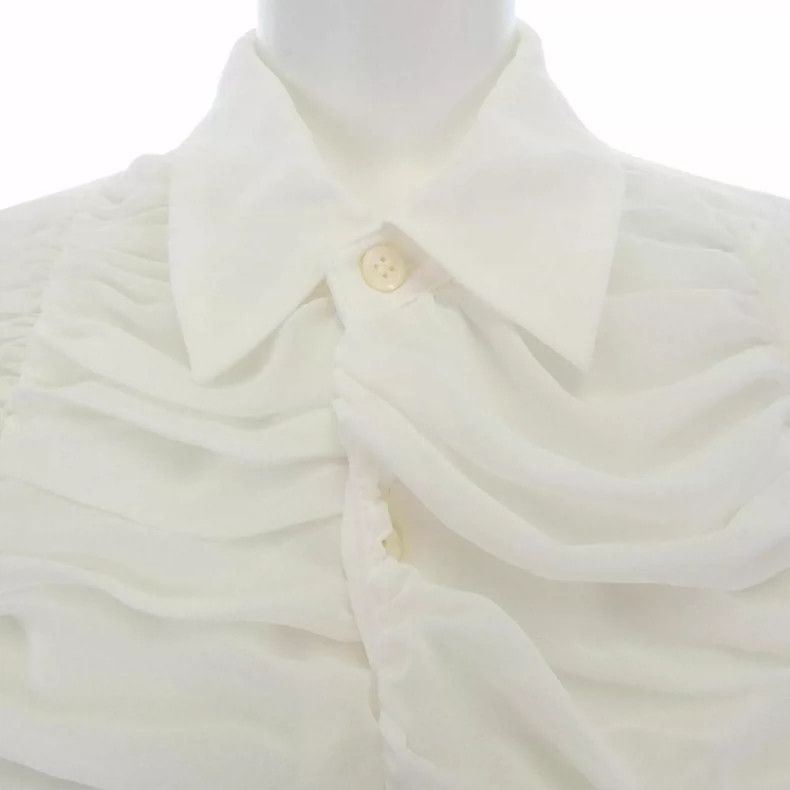 Comme des Garcons COMME des GARCONS Pleated Sheer Layered Shirt Size US S / EU 44-46 / 1 - 3 Thumbnail