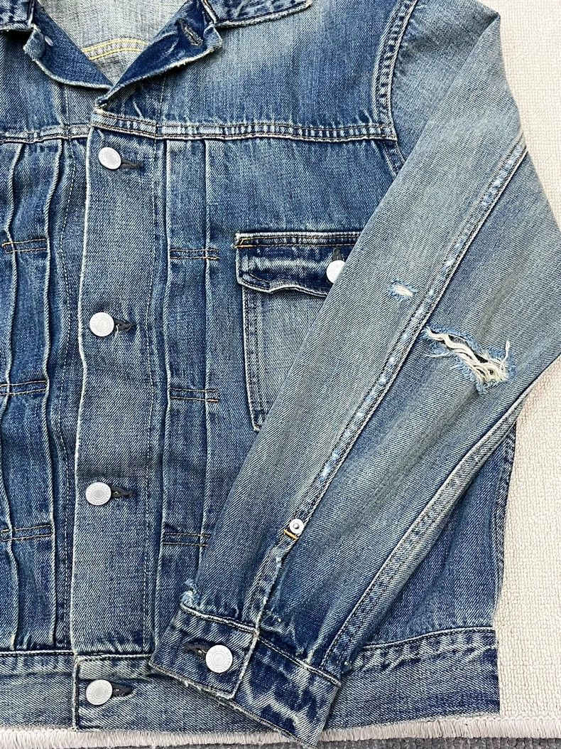 Enfants Riches Deprimes New Blue Fringed Denim Jacket for Men Size US M / EU 48-50 / 2 - 3 Thumbnail