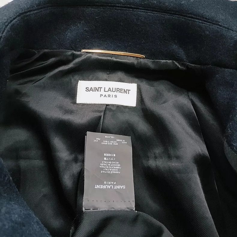 Saint Laurent Paris Saint Laurent Navy Short Sleeve Top Size US S / EU 44-46 / 1 - 5 Thumbnail
