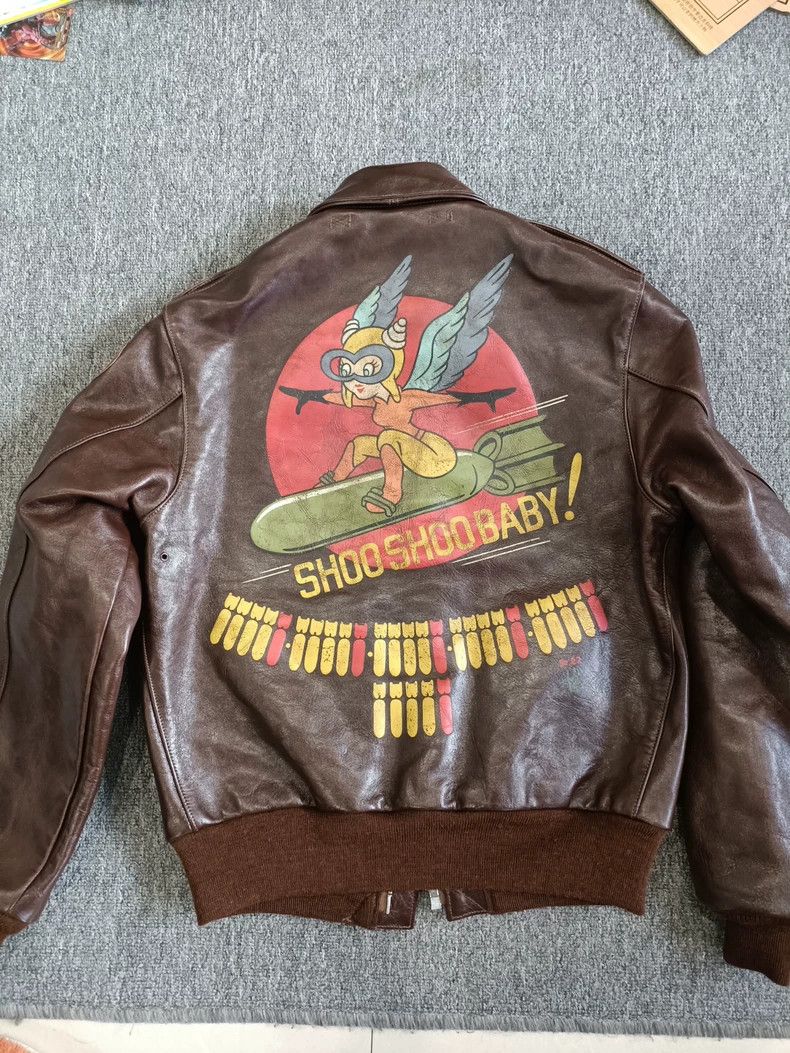 The Real McCoy's McCoy A2 Hell Gentleman Leather Jacket Size US M / EU 48-50 / 2 - 5 Thumbnail