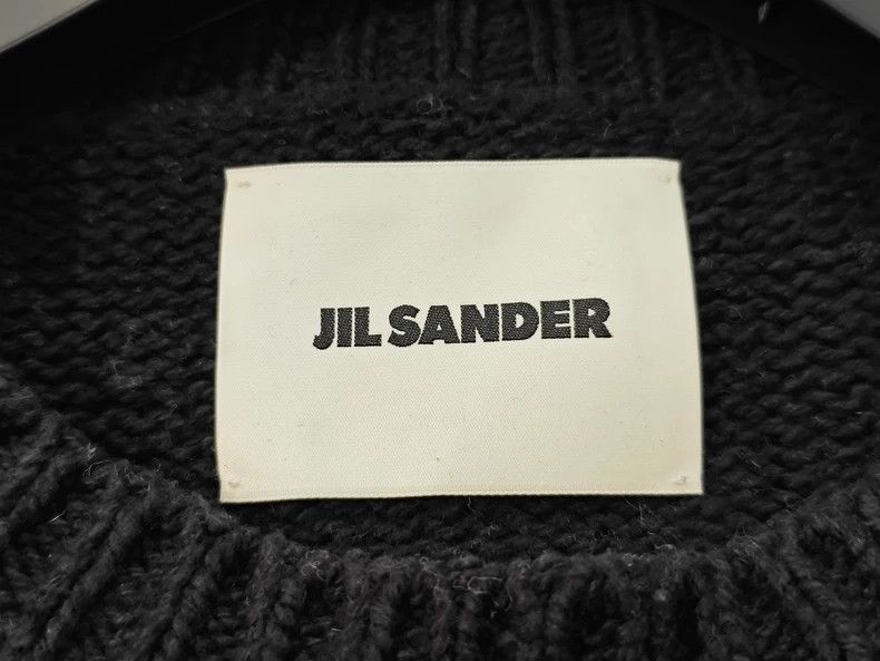 Jil Sander Jil Sander Black Knitted Sweater with Fringe Size US L / EU 52-54 / 3 - 3 Thumbnail