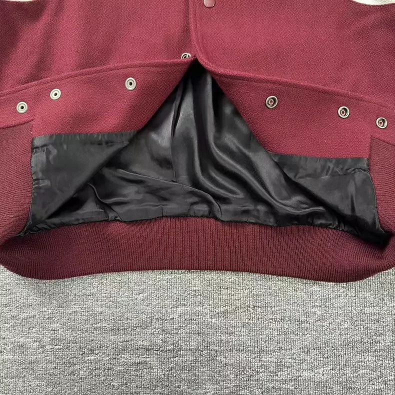 Saint Laurent Paris SLP Striped Burgundy Baseball Jacket Size US M / EU 48-50 / 2 - 6 Thumbnail