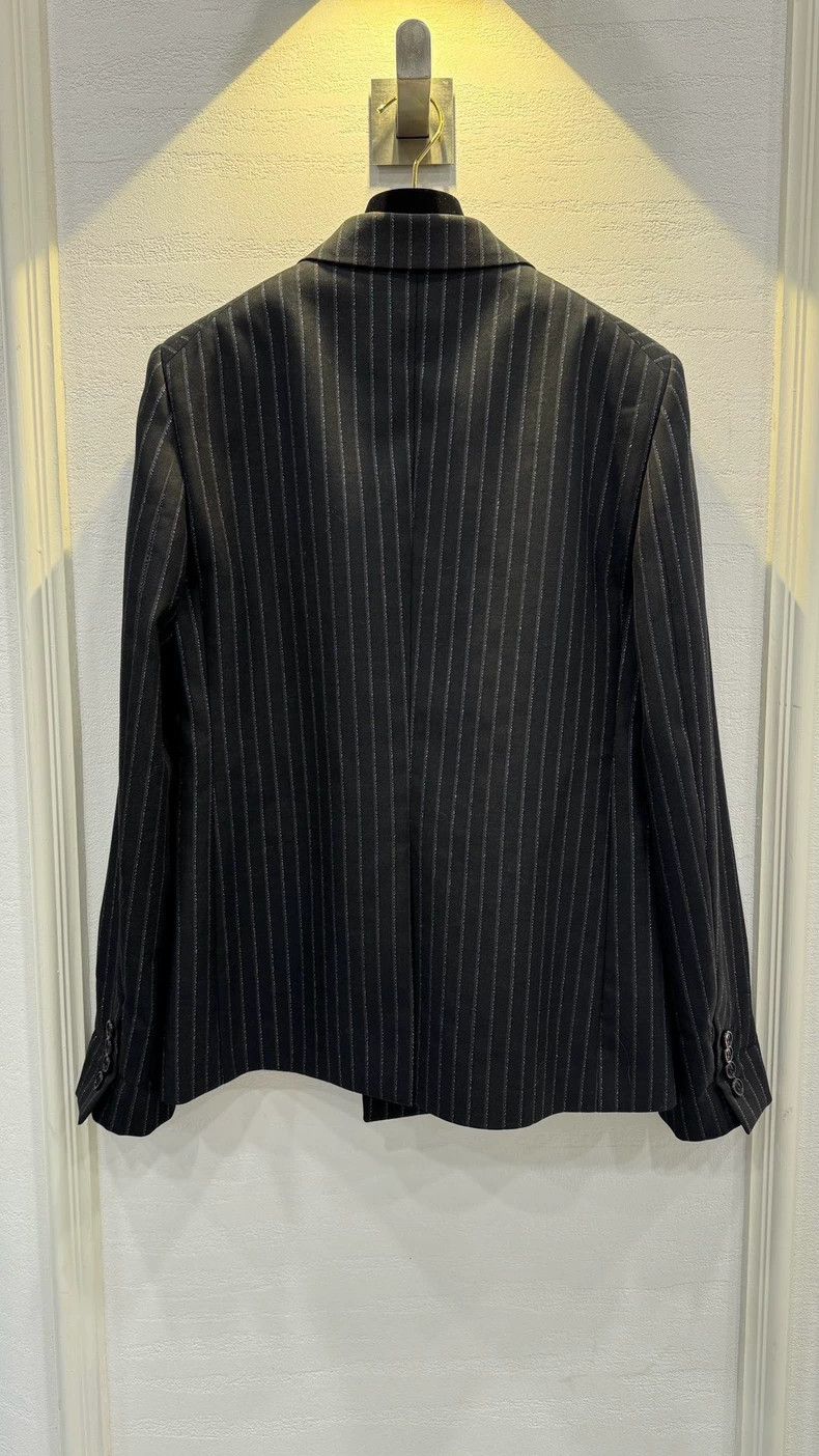 Yves Saint Laurent YSL RIVE GAUCHE Striped Wool Blazer Jacket Size US M / EU 48-50 / 2 - 2 Thumbnail