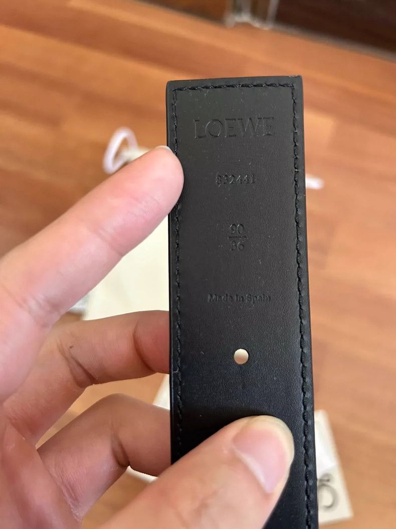 Loewe Loewe Brown Leather Belt with Gold Buckle Size ONE SIZE - 4 Thumbnail
