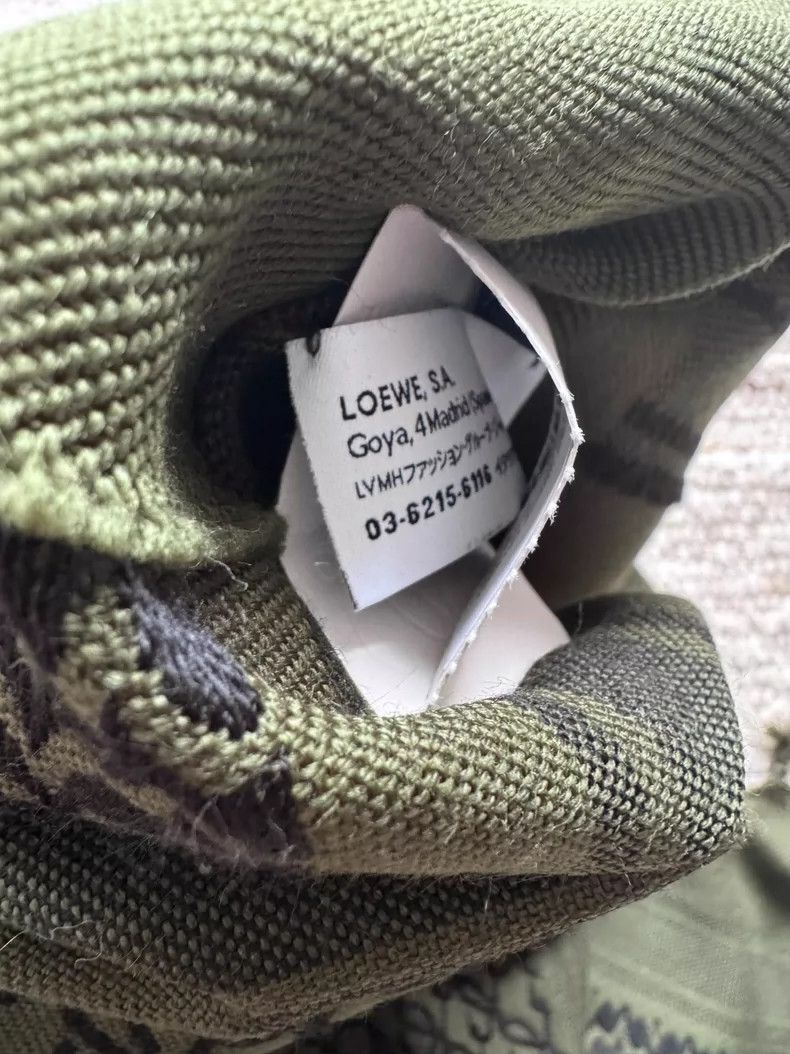 Loewe Loewe Scarf with Green and Black Pattern Size ONE SIZE - 6 Thumbnail