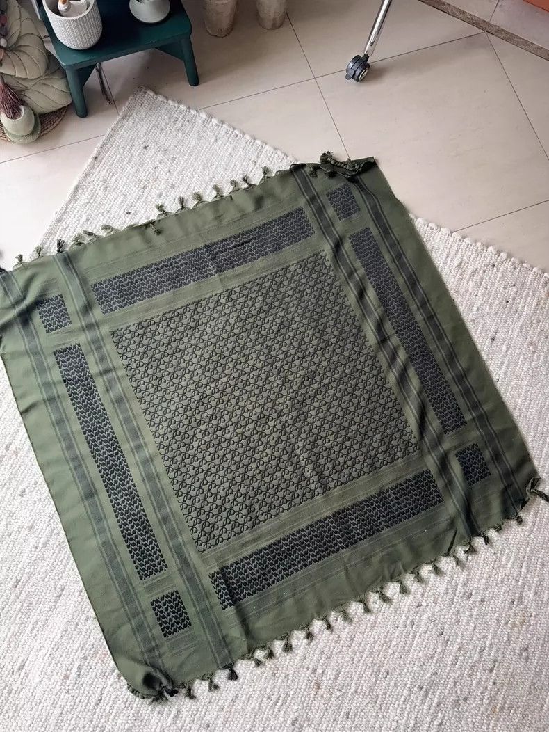 Loewe Loewe Scarf with Green and Black Pattern Size ONE SIZE - 4 Thumbnail