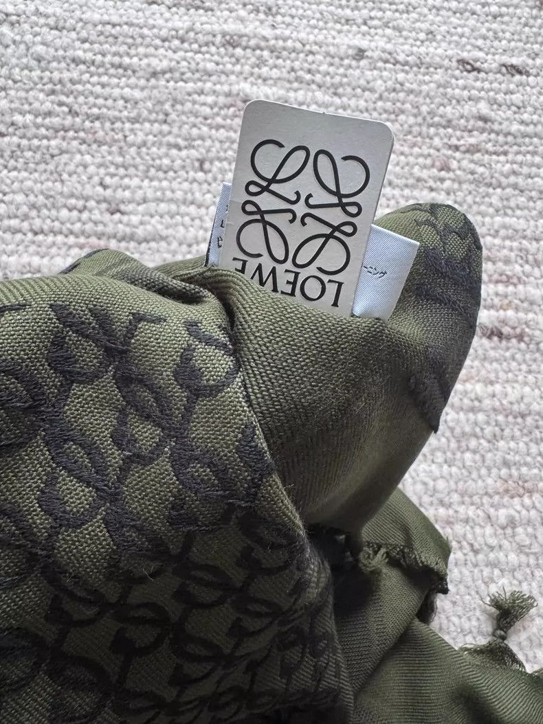 Loewe Loewe Scarf with Green and Black Pattern Size ONE SIZE - 3 Thumbnail