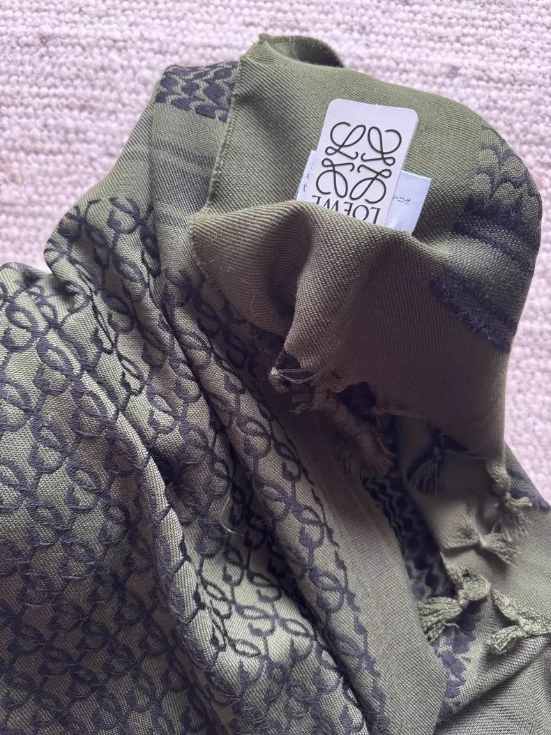 Loewe Loewe Scarf with Green and Black Pattern Size ONE SIZE - 5 Thumbnail