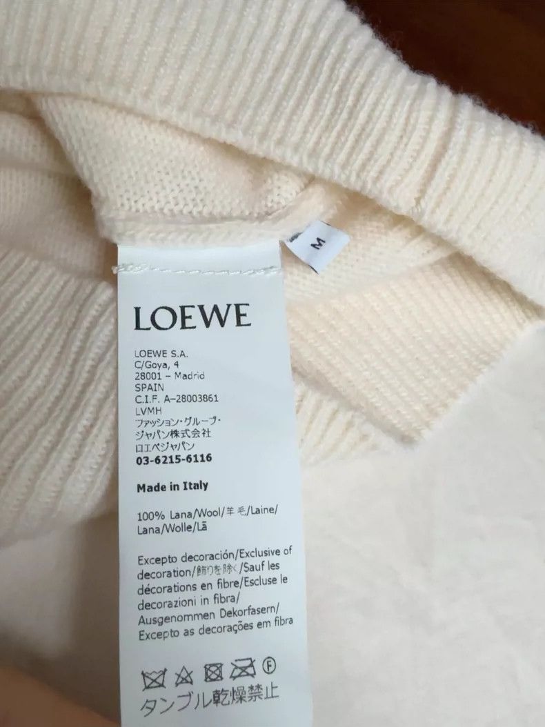 Loewe Loewe Ivory Knit Sweater with Anagram Logo Size US M / EU 48-50 / 2 - 7 Thumbnail