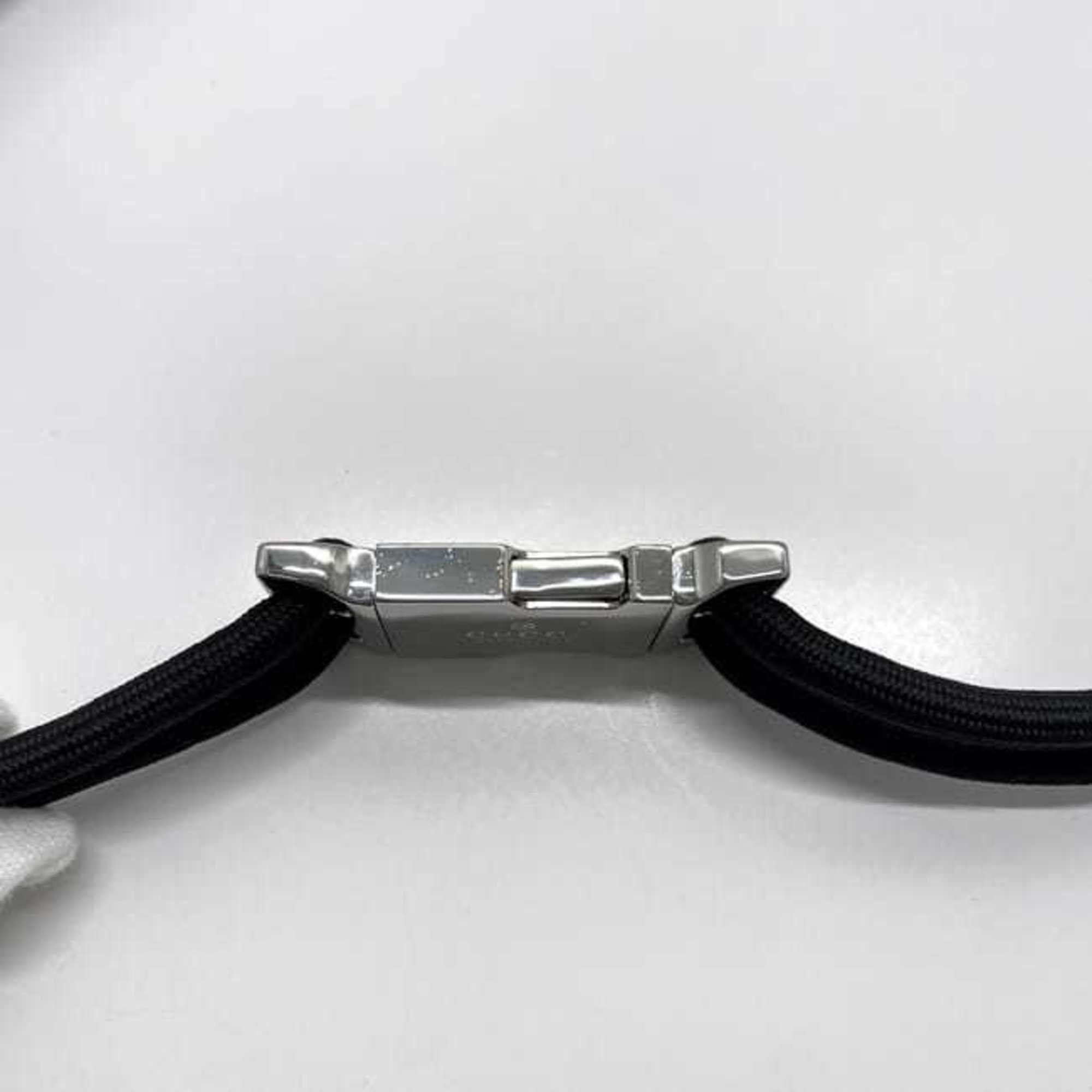 Gucci Gucci Wire Belt ec-23105 Black 83cm Polyester Metal GUCCI Waist Buckle Double Fashion Size ONE SIZE - 6 Thumbnail