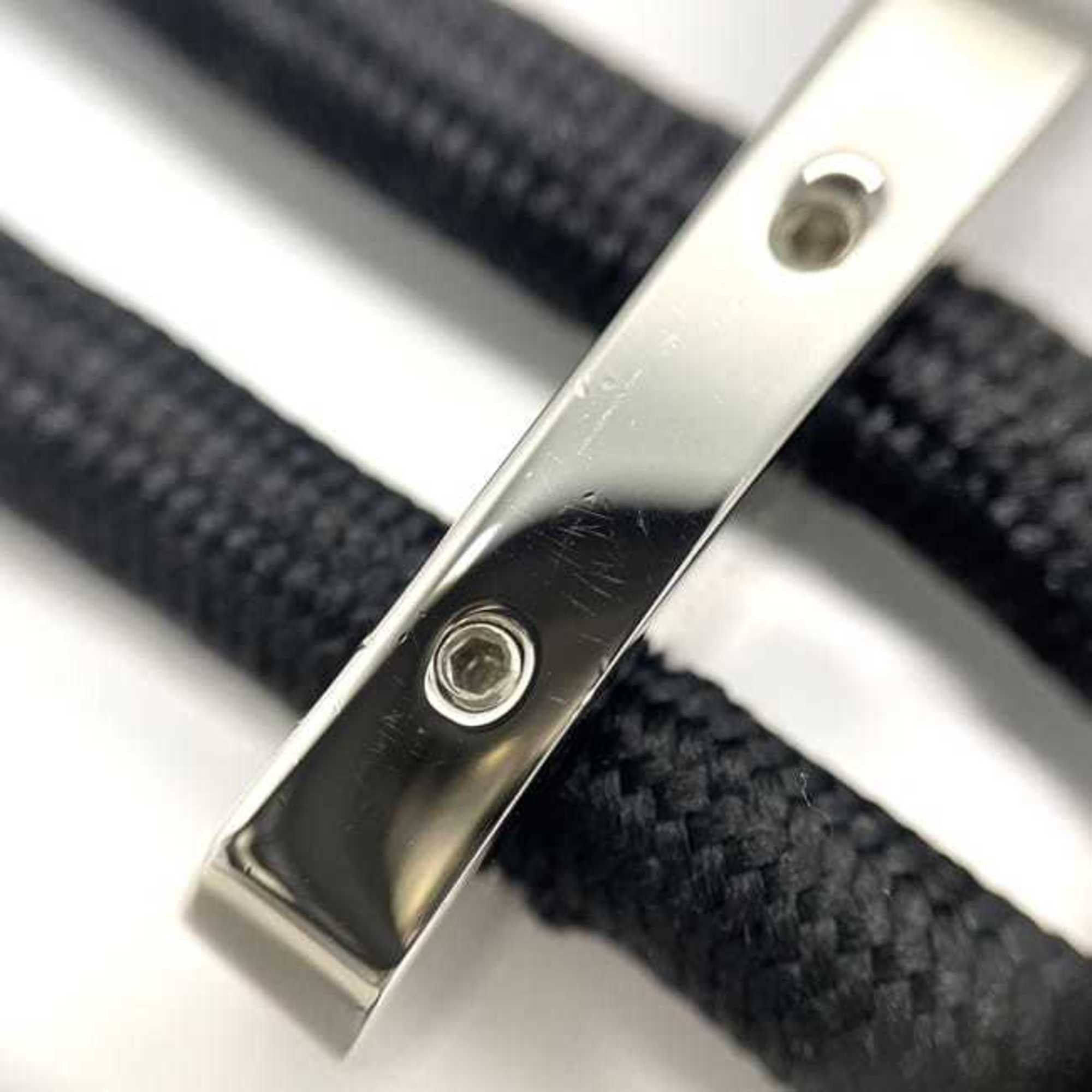 Gucci Gucci Wire Belt ec-23105 Black 83cm Polyester Metal GUCCI Waist Buckle Double Fashion Size ONE SIZE - 11 Thumbnail