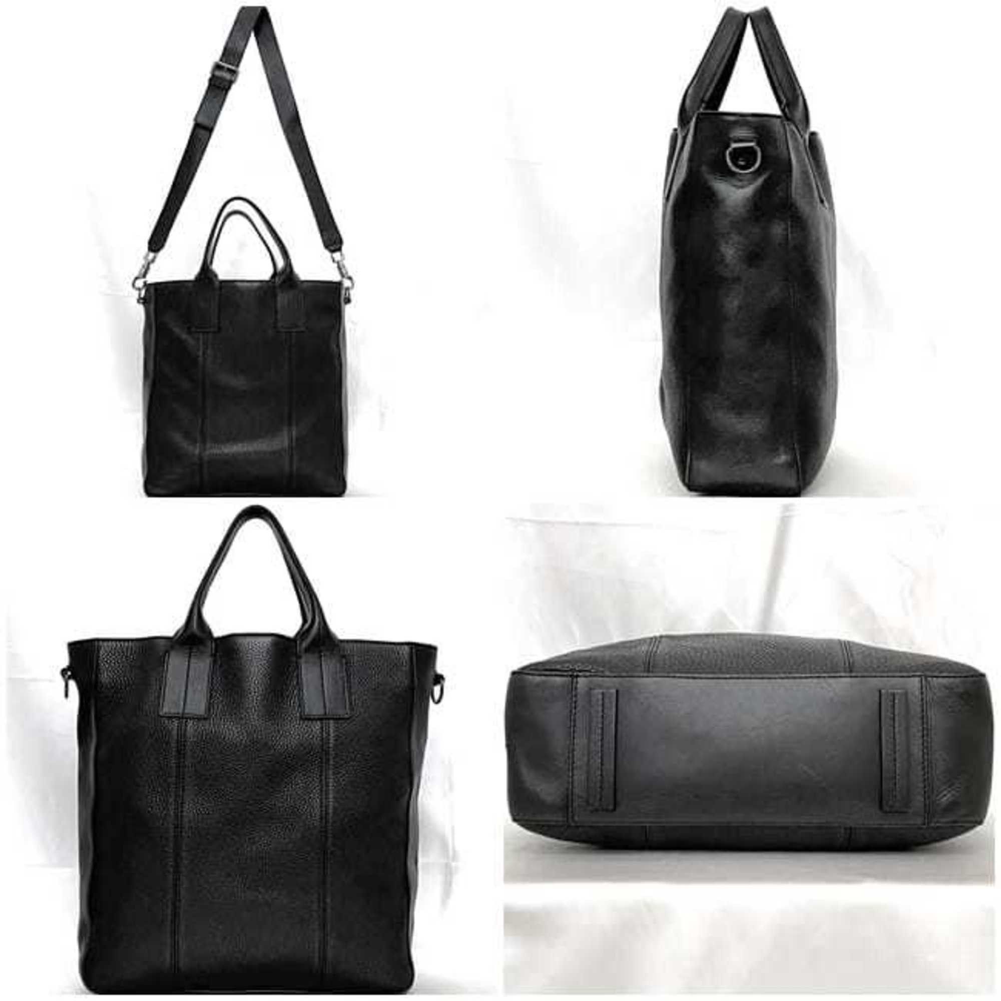 Christian Louboutin Christian Louboutin 2way tote bag f-23243 black red leather shoulder a4 grain men women genuine crossbody Size ONE SIZE - 3 Thumbnail