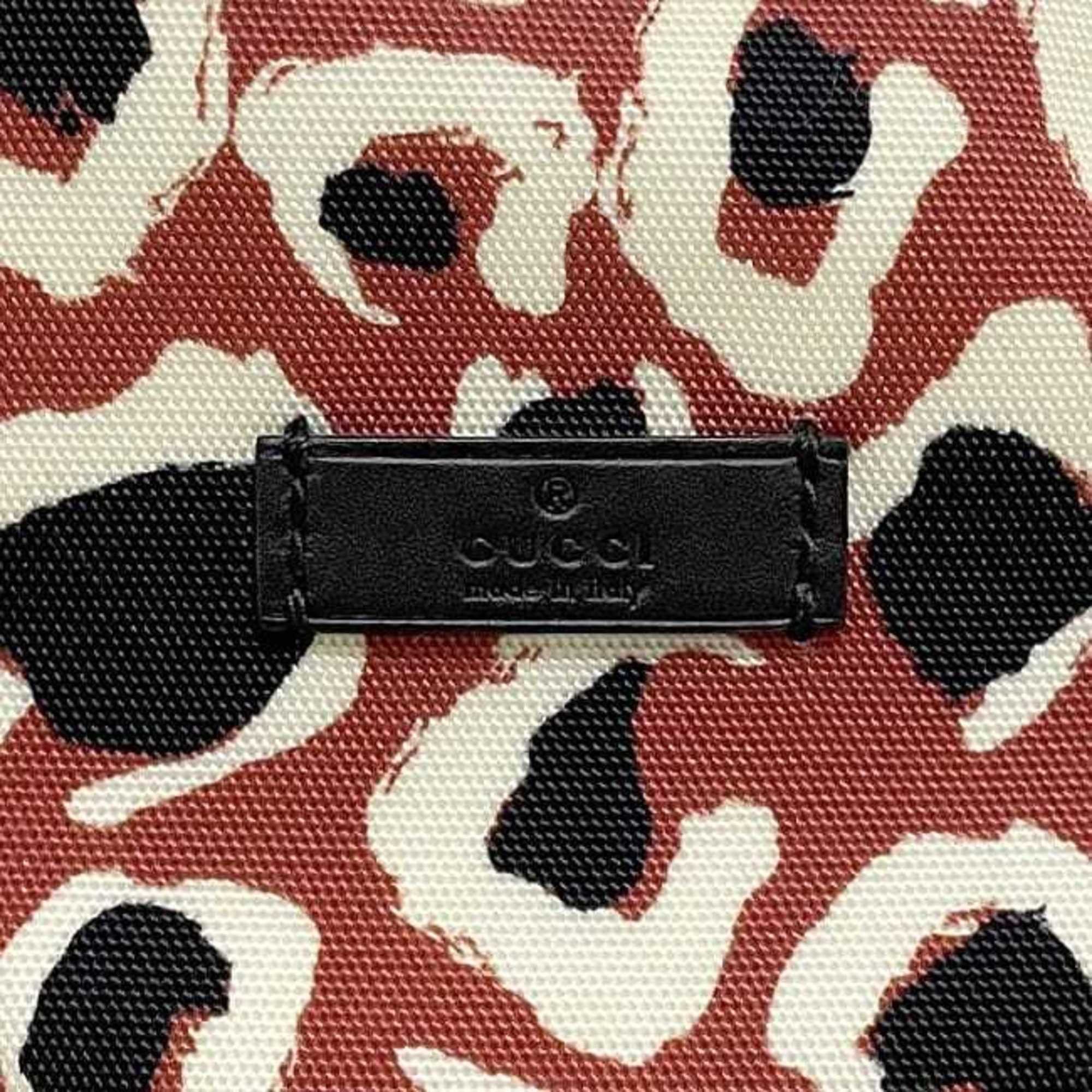 Gucci Gucci Tote Bag ec-23256 Red Black Leopard 282439 Canvas Leather 520981 GUCCI Print Handbag Men's Women's Animal Size ONE SIZE - 4 Thumbnail