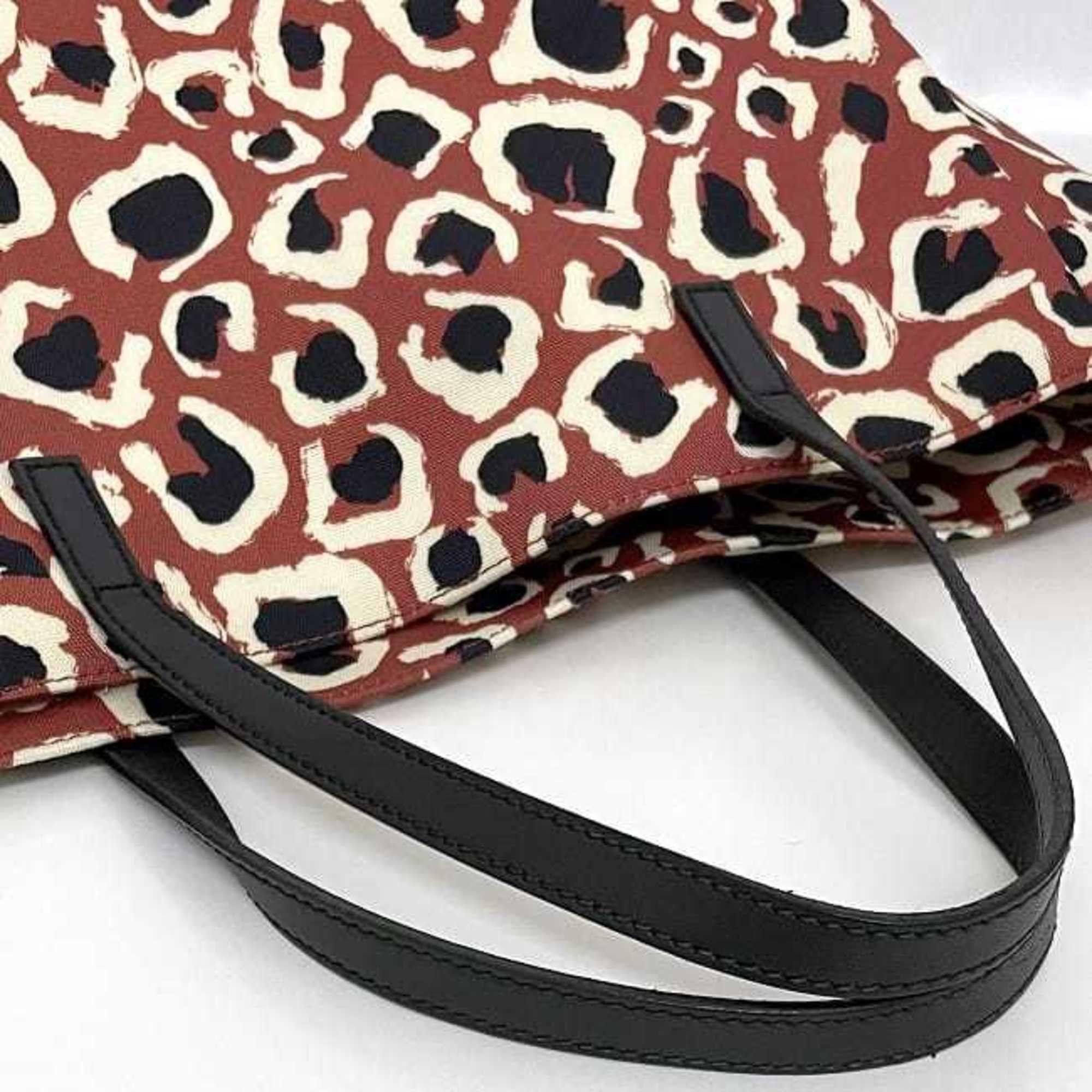 Gucci Gucci Tote Bag ec-23256 Red Black Leopard 282439 Canvas Leather 520981 GUCCI Print Handbag Men's Women's Animal Size ONE SIZE - 6 Thumbnail