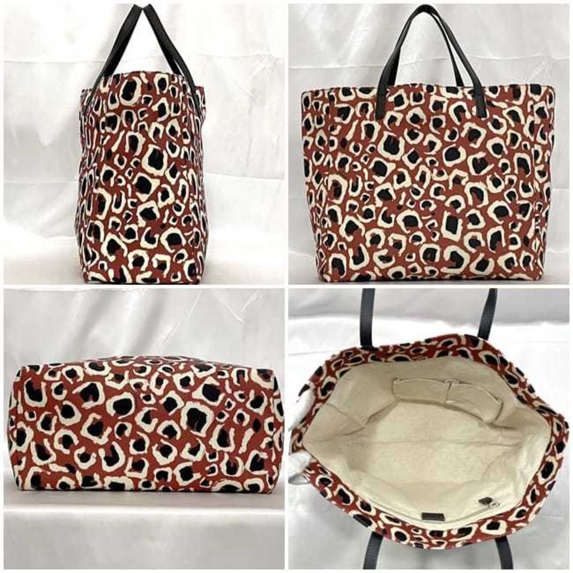 Gucci Gucci Tote Bag ec-23256 Red Black Leopard 282439 Canvas Leather 520981 GUCCI Print Handbag Men's Women's Animal Size ONE SIZE - 3 Thumbnail