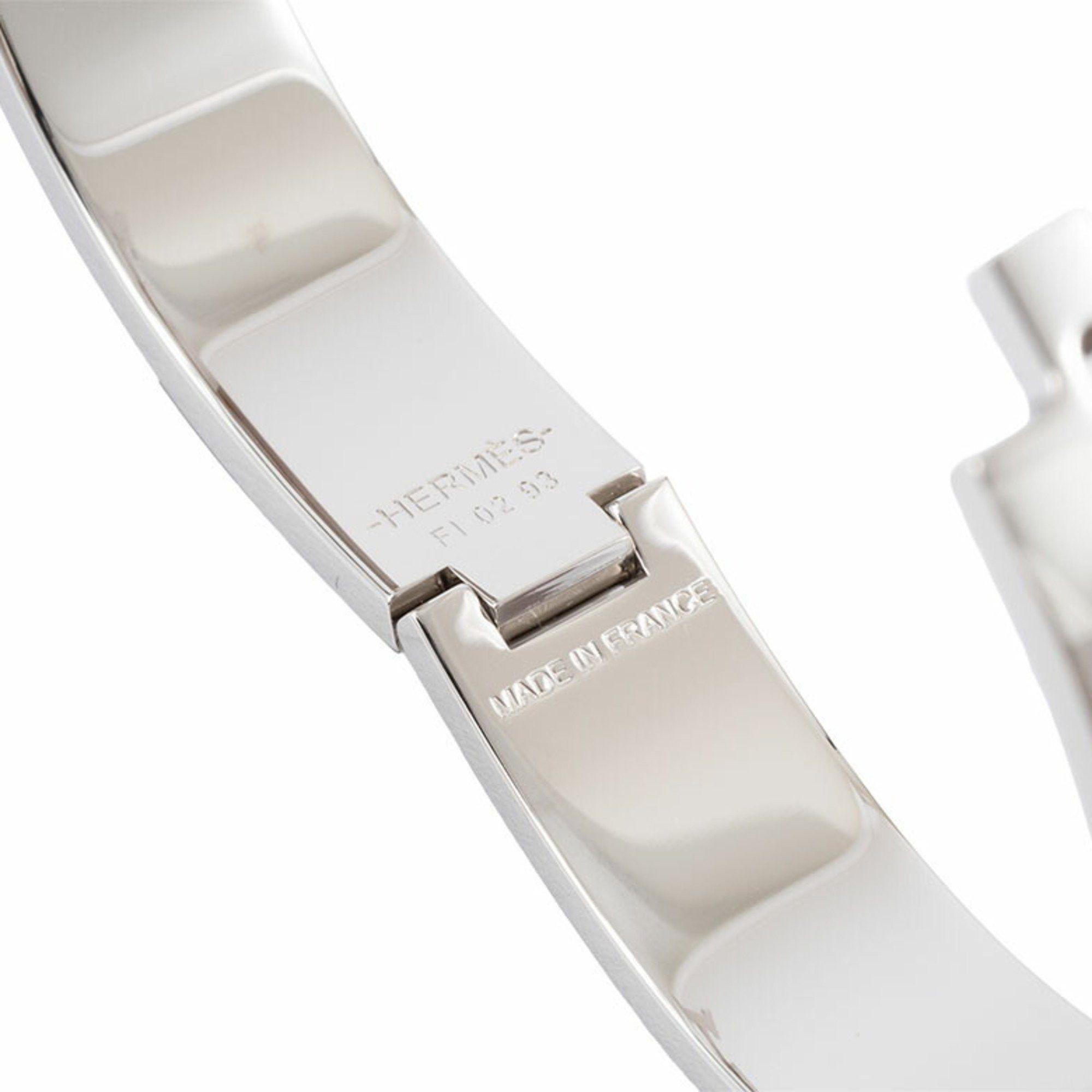 Hermes Hermes Enamel Bracelet Click H Bangle H700001 FP01PM Metal Black Silver Women's HERMES Size ONE SIZE - 7 Thumbnail