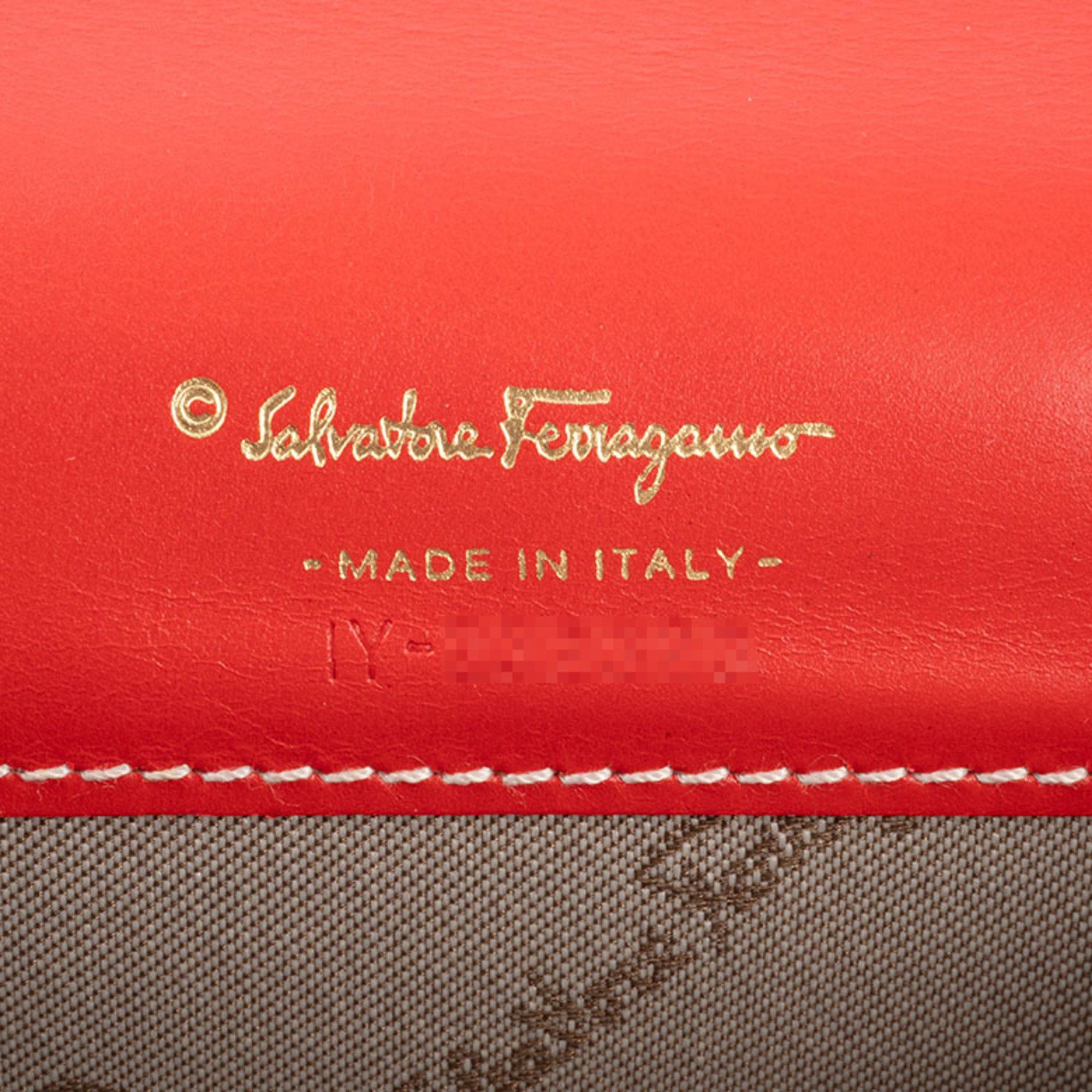 Salvatore Ferragamo Salvatore Ferragamo Gancini waist pouch, body bag, leather, red, for women Size ONE SIZE - 8 Thumbnail