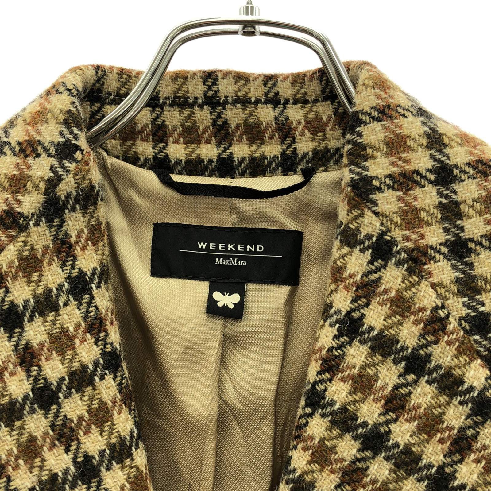 Max Mara MaxMara WEEK END Max Mara MALTESE Wool Tailored Jacket Leather Outerwear DUTY FREE for USA Size ONE SIZE - 3 Thumbnail