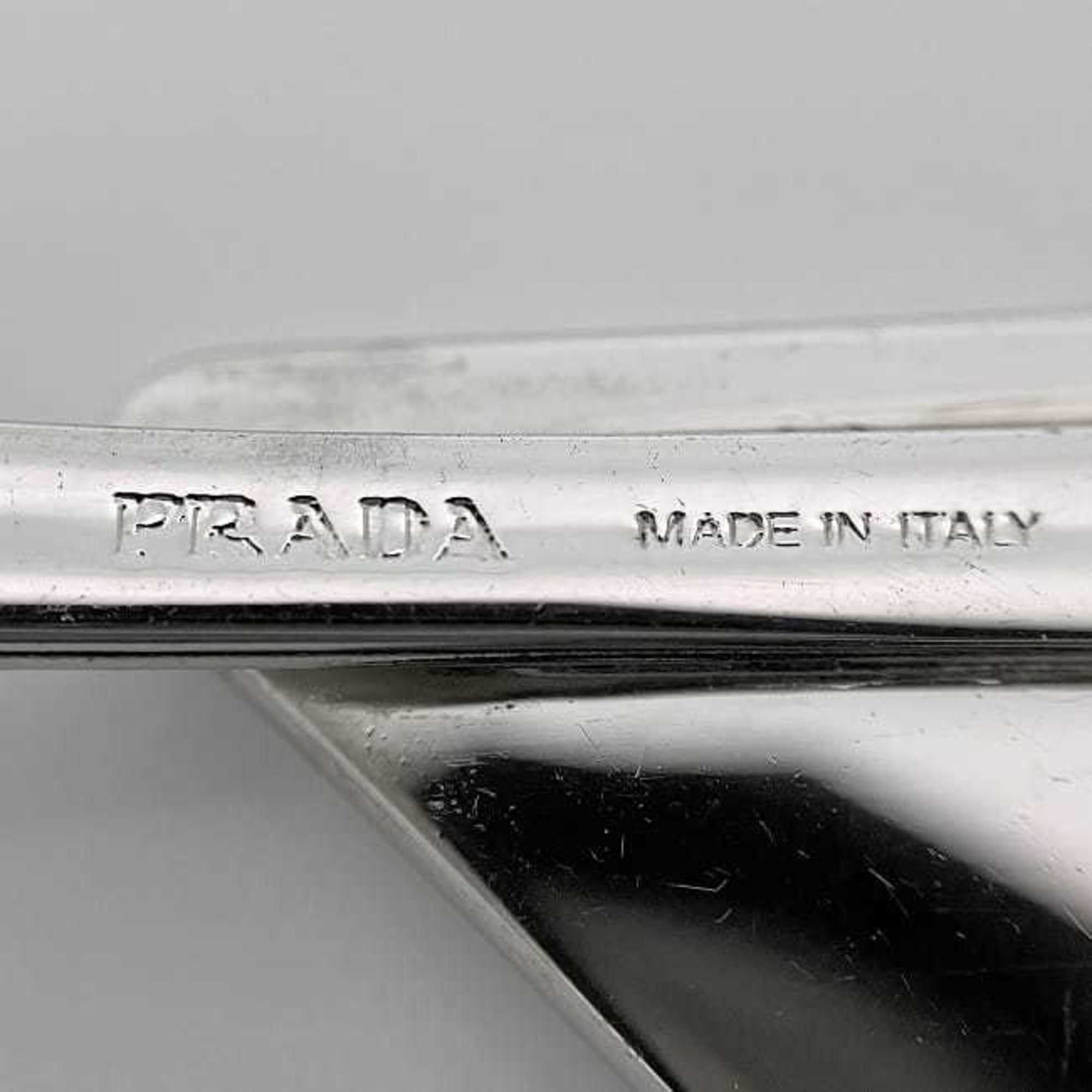 Prada Prada Hairpin f-23295 Red Silver 1IF051 Unused New Metal PRADA Hair Clip Triangle For Women Fittings Size ONE SIZE - 9 Thumbnail