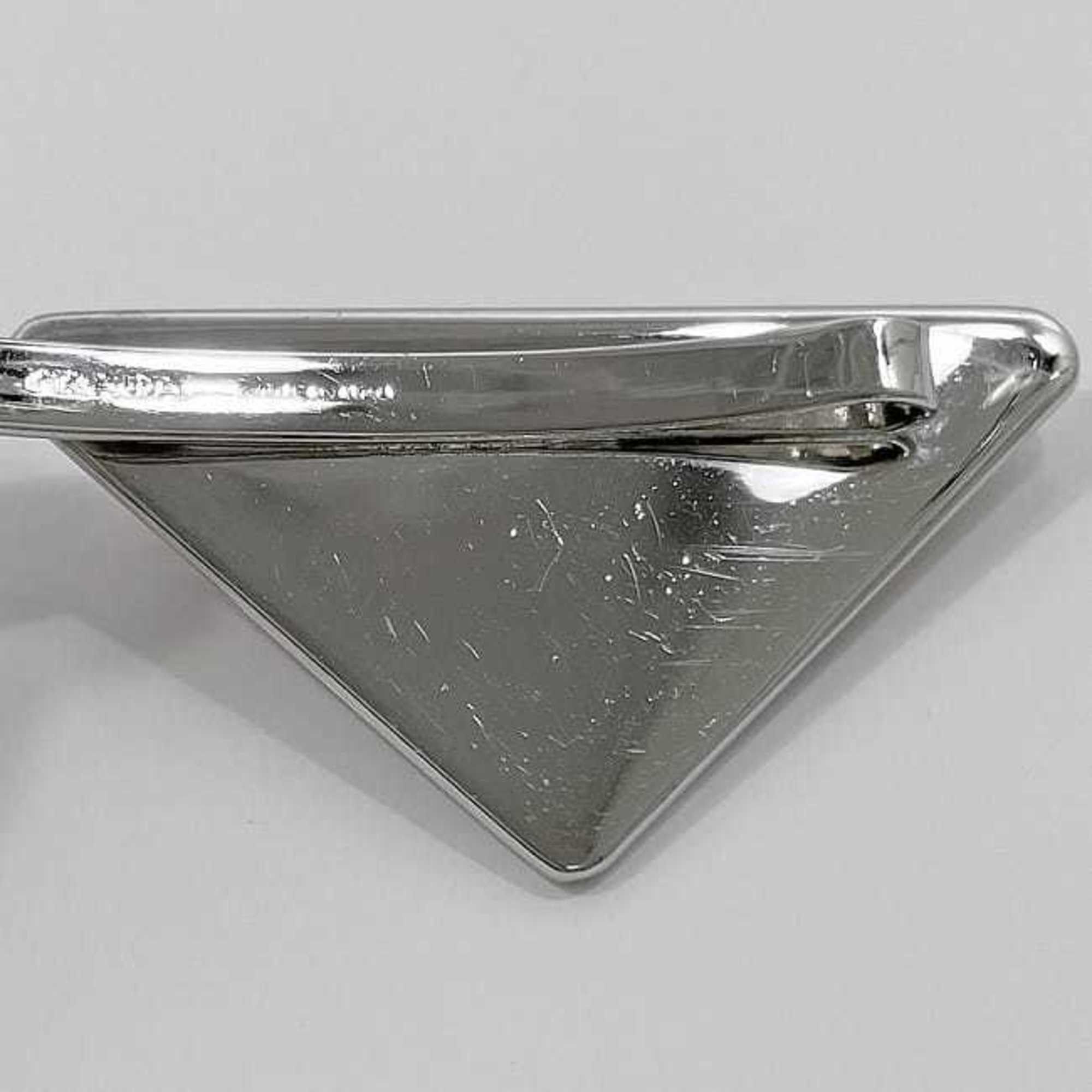 Prada Prada Hairpin f-23295 Red Silver 1IF051 Unused New Metal PRADA Hair Clip Triangle For Women Fittings Size ONE SIZE - 7 Thumbnail
