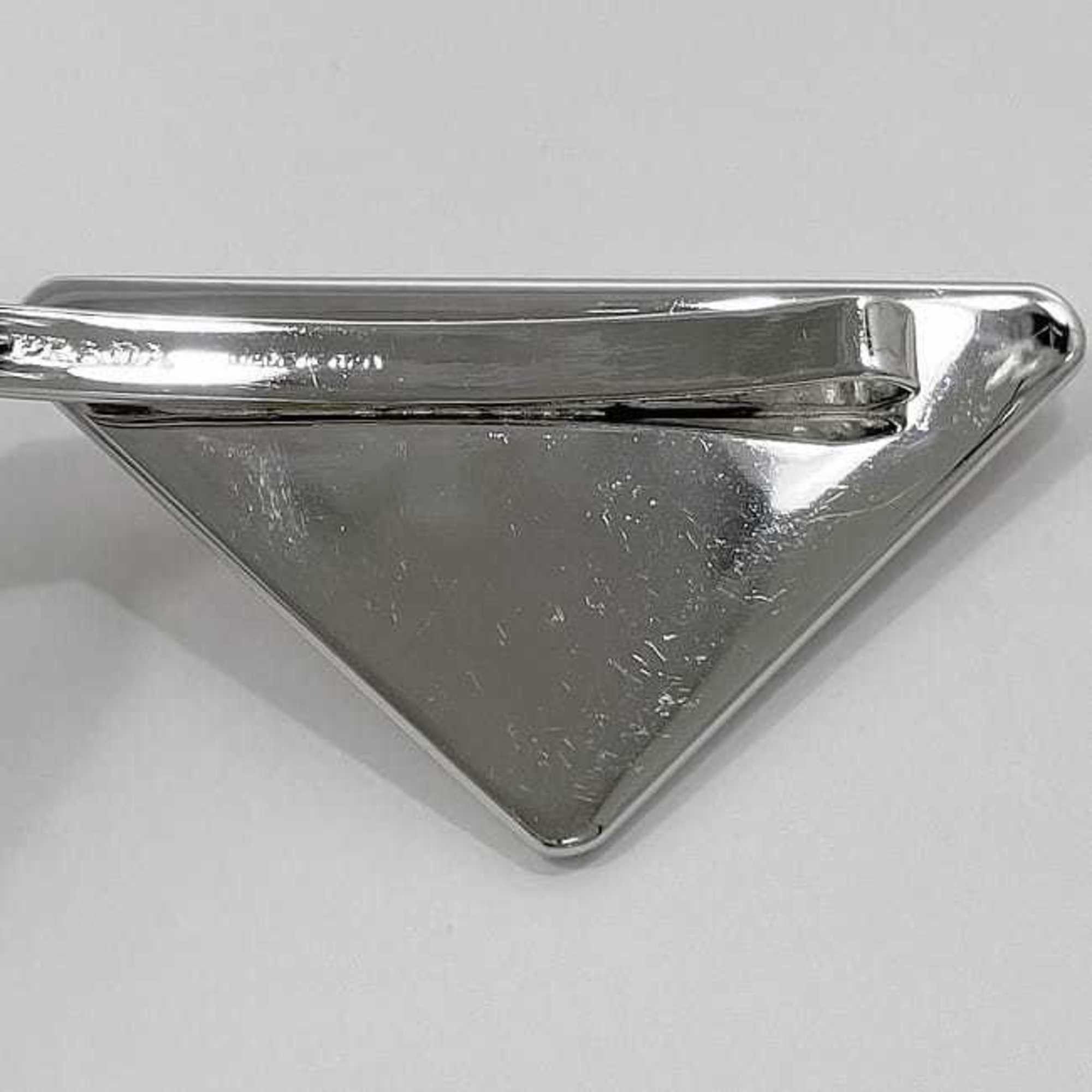 Prada Prada Hairpin f-23295 Red Silver 1IF051 Unused New Metal PRADA Hair Clip Triangle For Women Fittings Size ONE SIZE - 8 Thumbnail