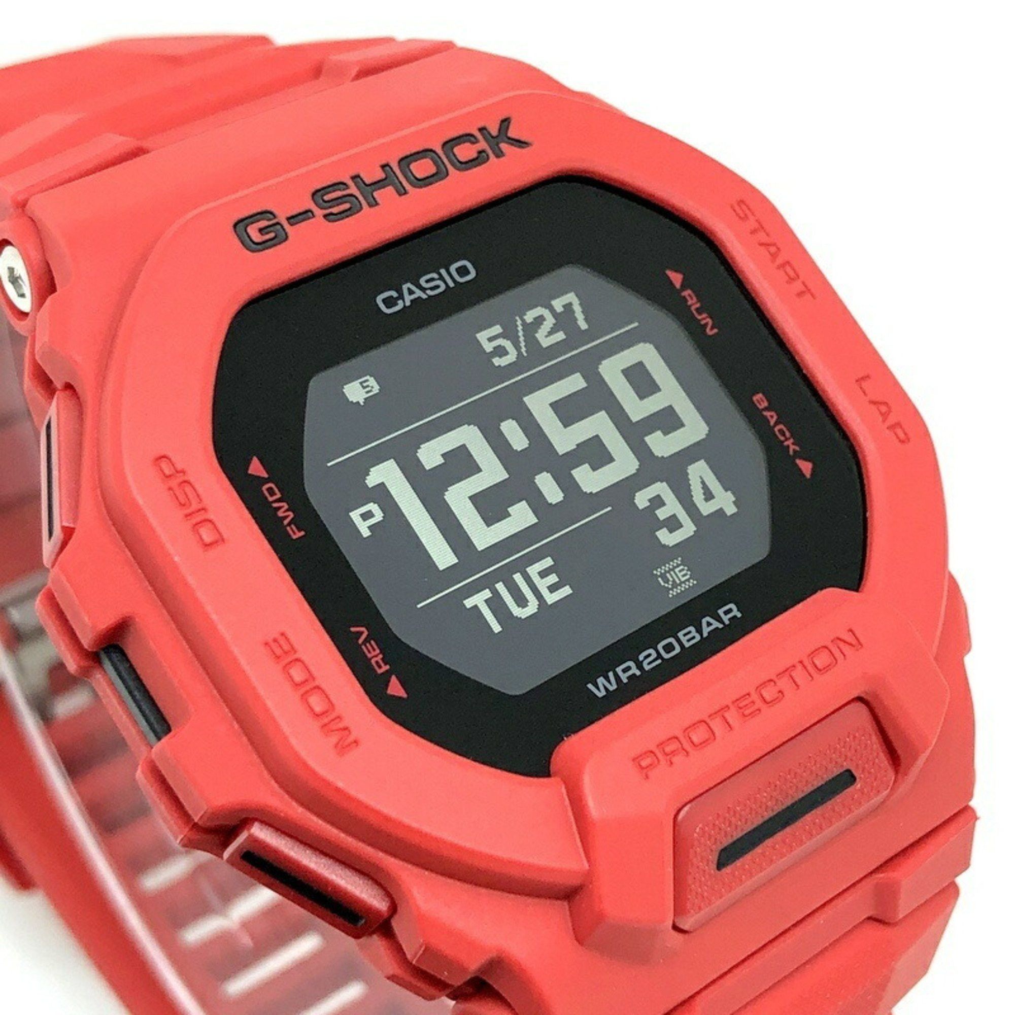 Casio G-SHOCK CASIO Watch GBD-200RD-4 G-SQUAD Smartwatch Acceleration sensor Equipped with Bluetooth communication function Mobile link Distance measurement LED backlight Red x black WEB exclusive Released in December 2021 Mikunigaoka store Size ONE SIZE - 4 Thumbnail