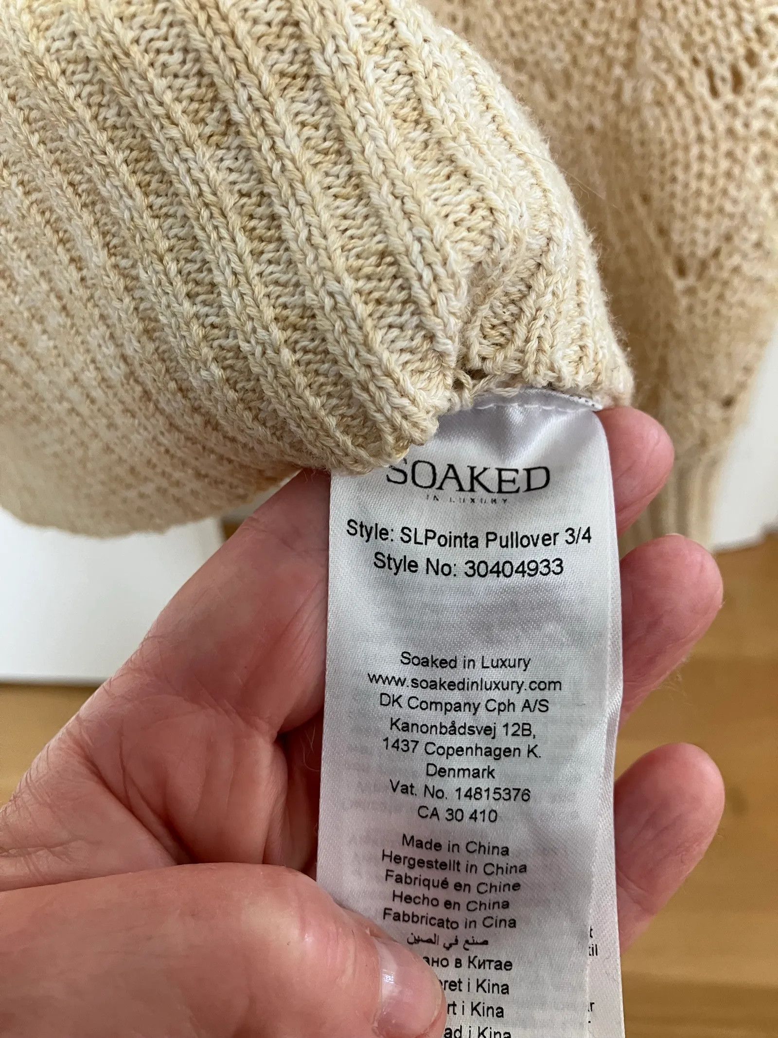 Other Soaked In Luxury SLPointapullover 3/4 Sweater Size XS / US 0-2 / IT 36-38 - 2 Thumbnail