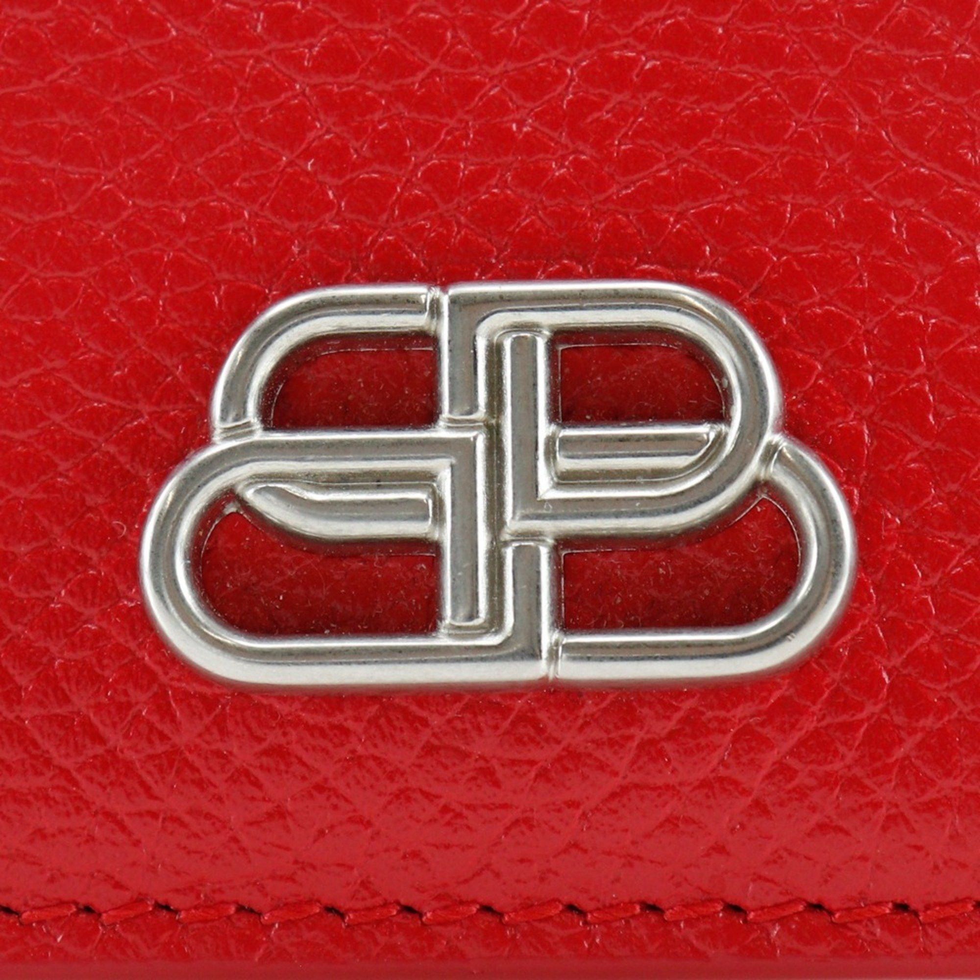 Balenciaga BALENCIAGA BB Bi-fold Wallet 601474 Leather Red Snap Button Logo Women's S140825867 Size ONE SIZE - 10 Thumbnail