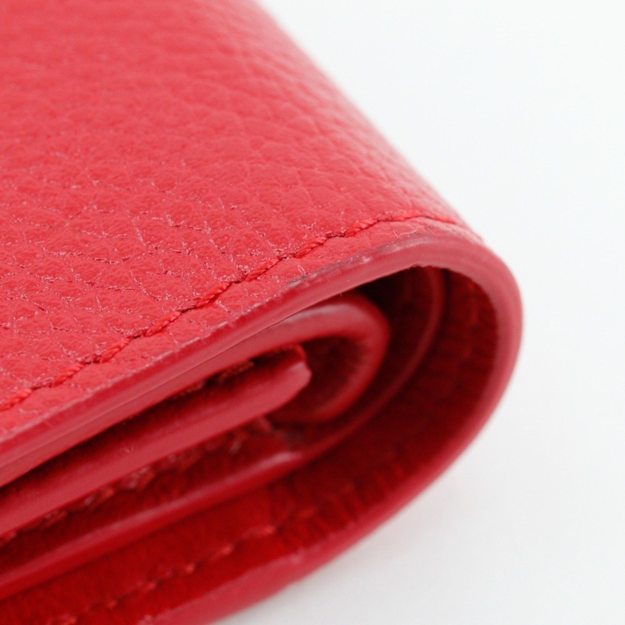 Balenciaga BALENCIAGA BB Bi-fold Wallet 601474 Leather Red Snap Button Logo Women's S140825867 Size ONE SIZE - 8 Thumbnail