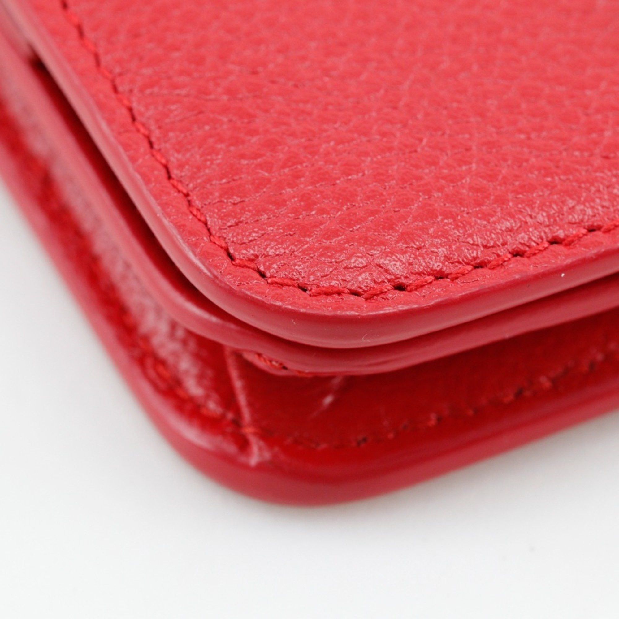 Balenciaga BALENCIAGA BB Bi-fold Wallet 601474 Leather Red Snap Button Logo Women's S140825867 Size ONE SIZE - 4 Thumbnail