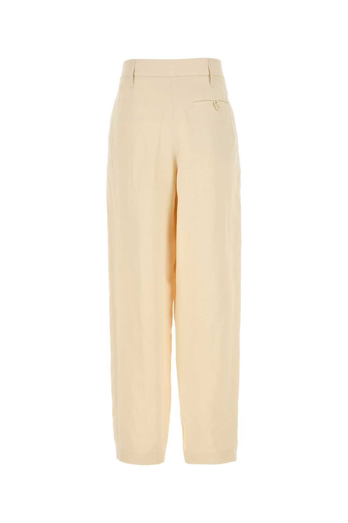 Stella McCartney Cream Viscose Blend Wide-Leg Pant Size 26" / US 2 / IT 38 - 2 Thumbnail