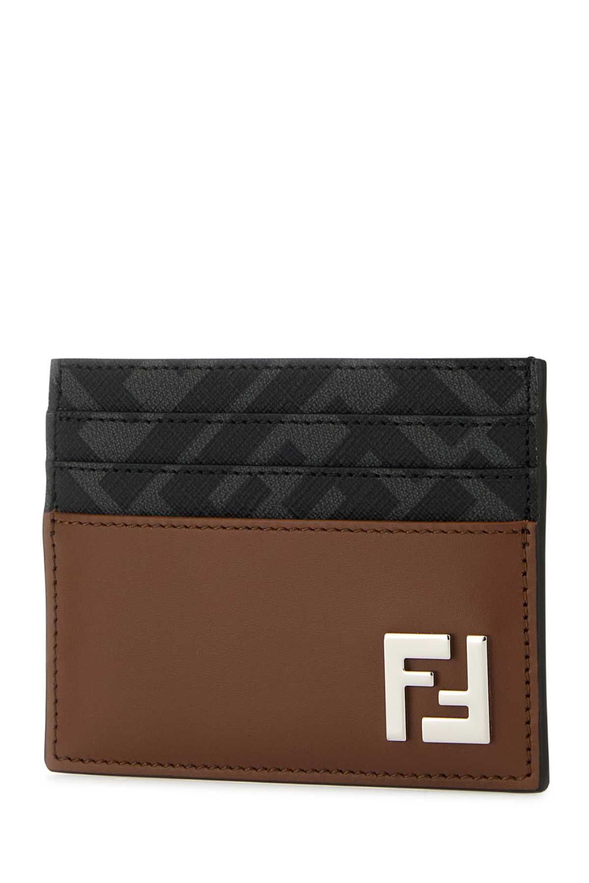 Fendi Multicolor Leather And Canvas Cardholder Size ONE SIZE - 2 Thumbnail