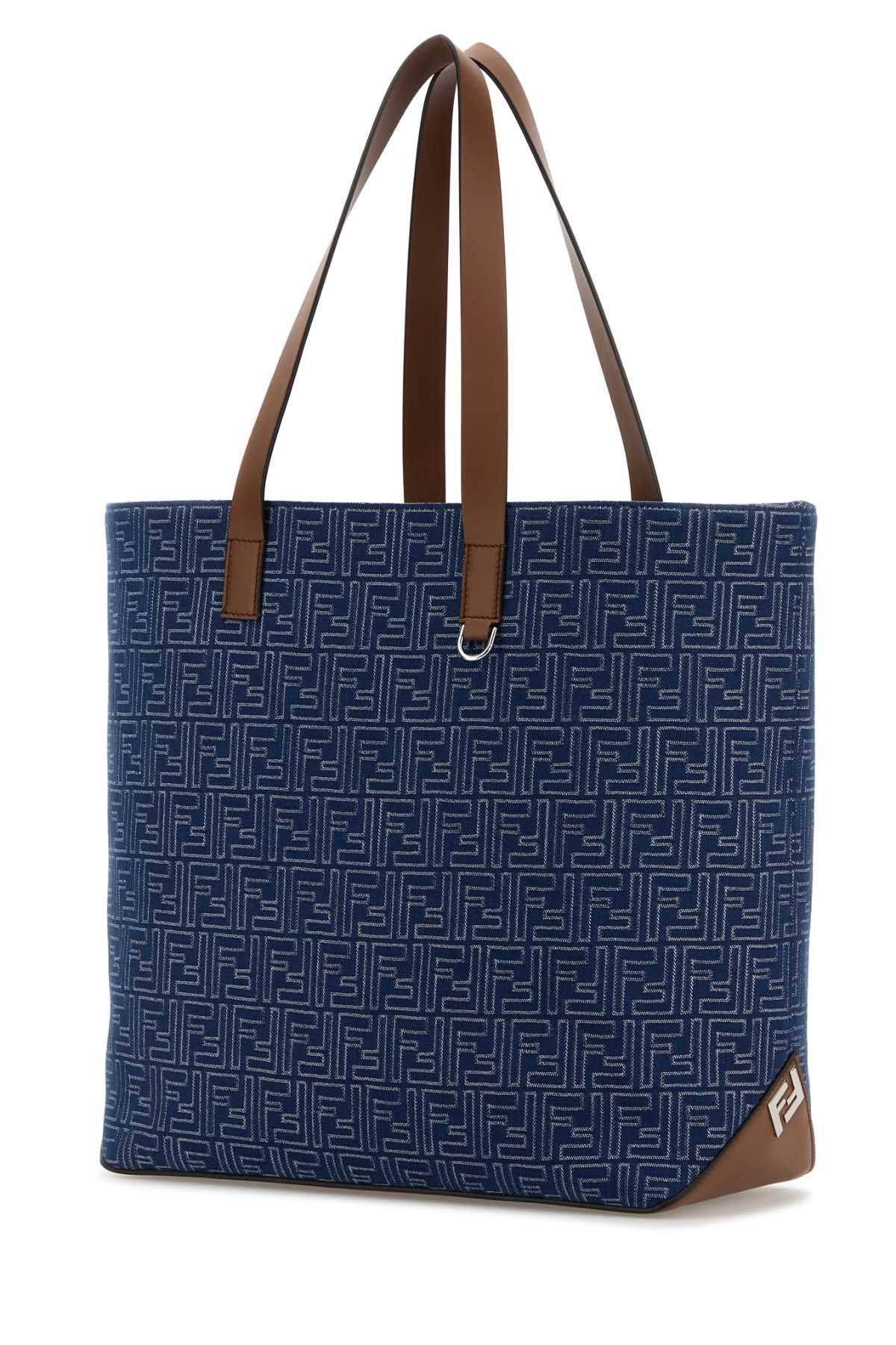 Fendi Embroidered Denim Shopping Bag Size ONE SIZE - 2 Thumbnail