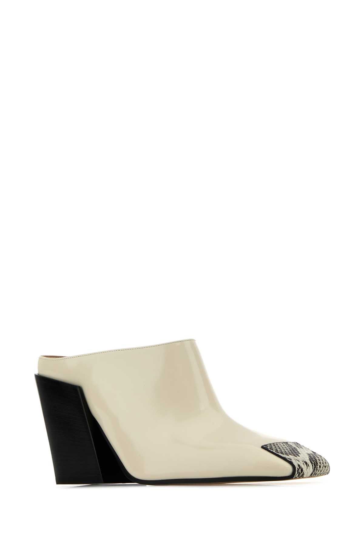 Bottega Veneta Ivory Leather Ventura Mules Size US 11 / IT 41 - 2 Thumbnail