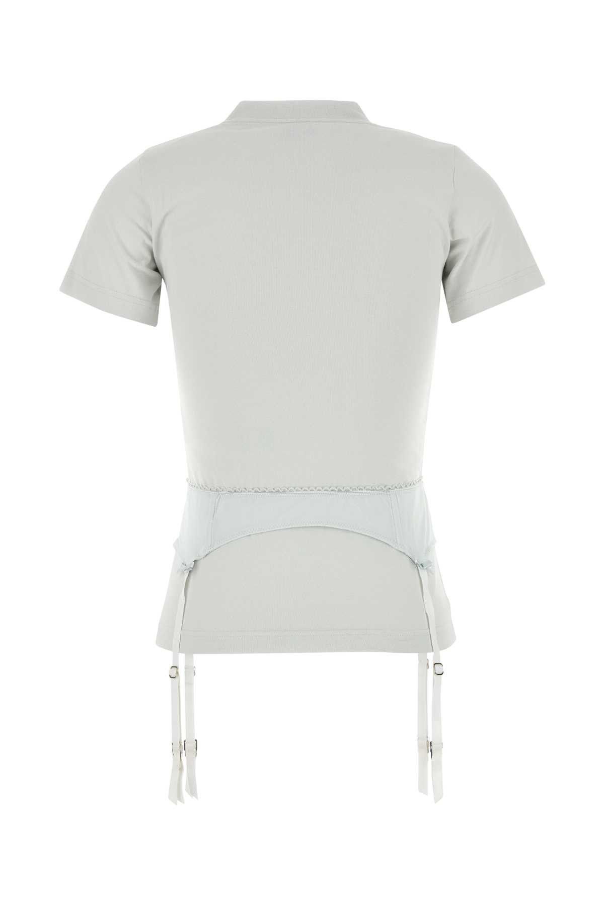 Balenciaga Chalk Stretch Cotton T-Shirt Size M / US 6-8 / IT 42-44 - 2 Thumbnail