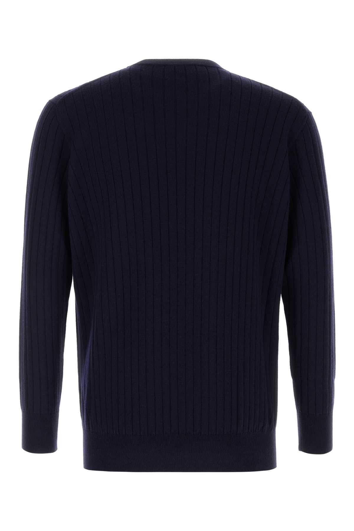 Bottega Veneta Dark Blue Wool Sweater Size US L / EU 52-54 / 3 - 2 Thumbnail