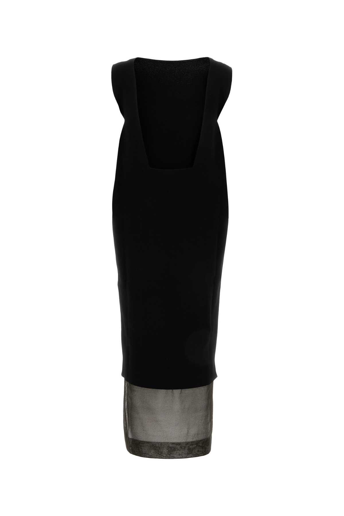 KHAITE Black Viscose Blend Malik Dress Size XS / US 0-2 / IT 36-38 - 2 Thumbnail