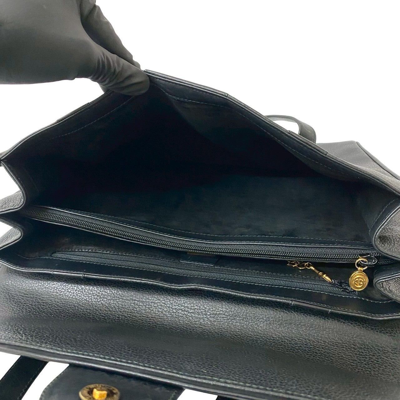 Gucci Gucci Tote Bag Black Leather Size ONE SIZE - 9 Thumbnail